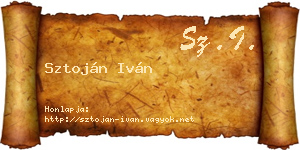 Sztoján Iván névjegykártya